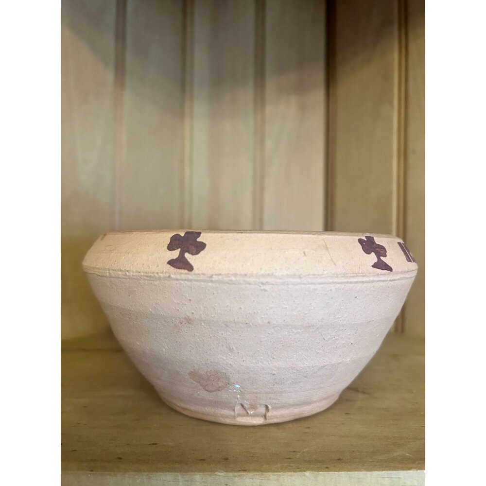 Vintage Irish Stew Terra Cotta Pottery Bowl Signed Hand Made in Ireland